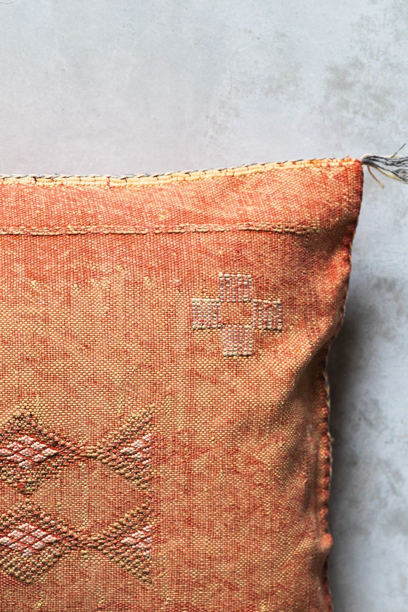 Cactus Silk Cushion Cover - Red Lava Color