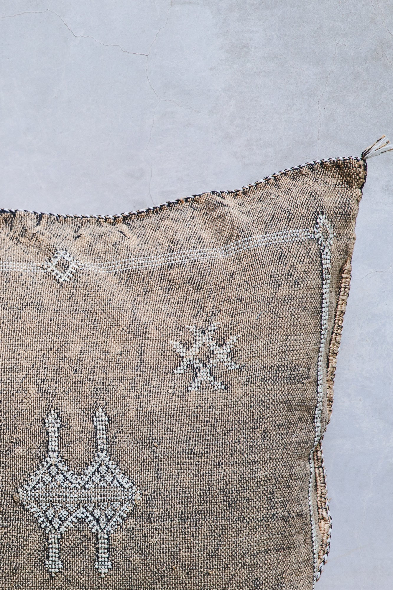 Cactus Silk Cushion Cover - Dark Sand Volcano Color