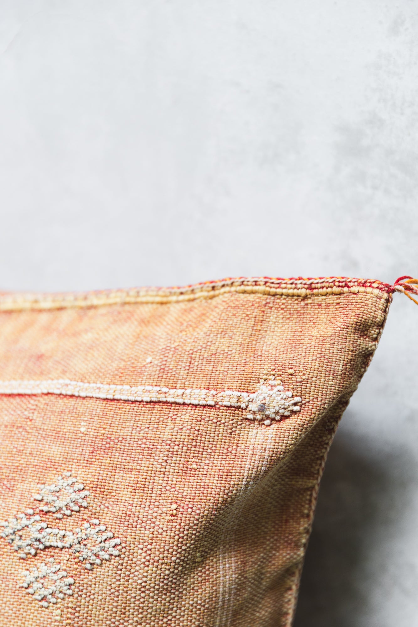 Cactus Silk Cushion Cover - Blood Orange Color