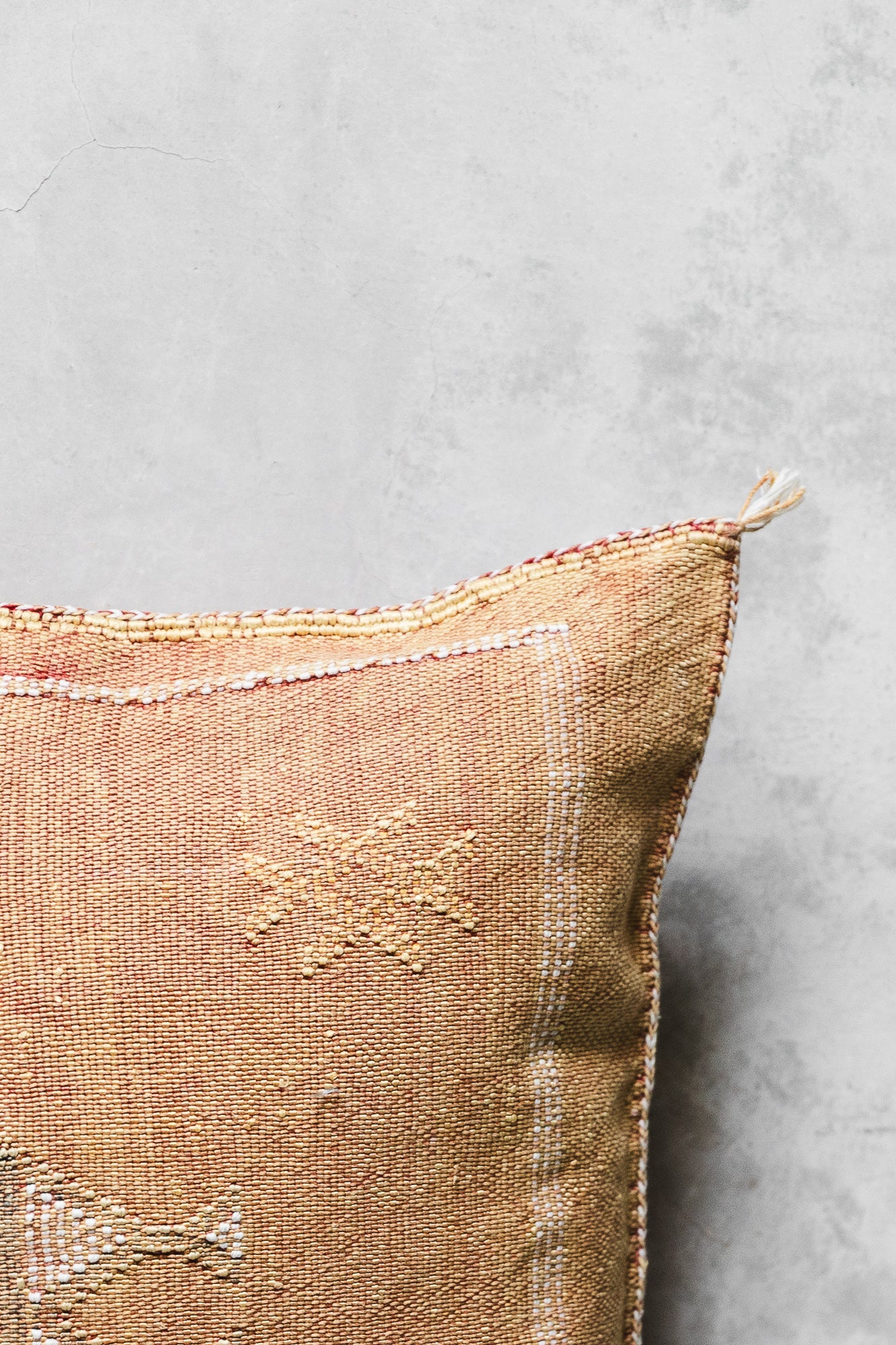 Cactus Silk Cushion Cover - Wash Orange Color Double Inverted Hourglass