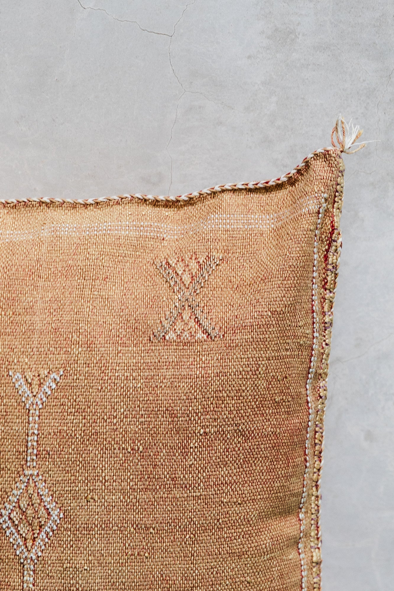 Cactus Silk Cushion Cover - Wash Orange Color Double Inverted Arrow